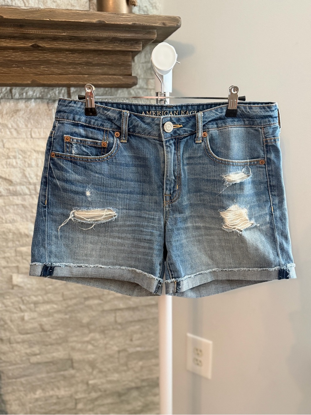 American Eagle Distressed Denim Shorts